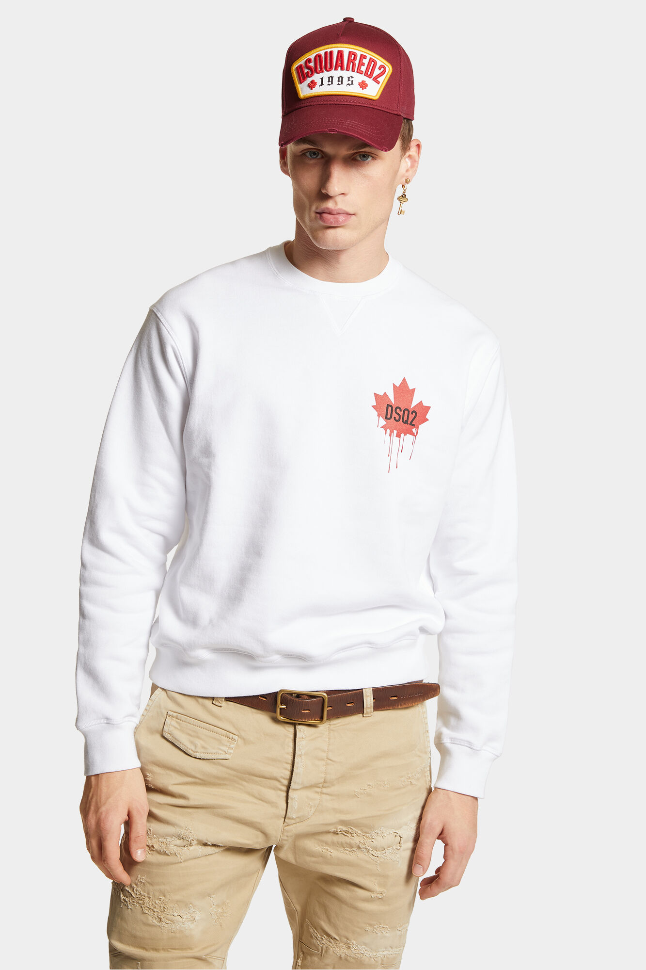 RED MAPLE LEAF COOL FIT CREWNECK SWEATSHIRT
