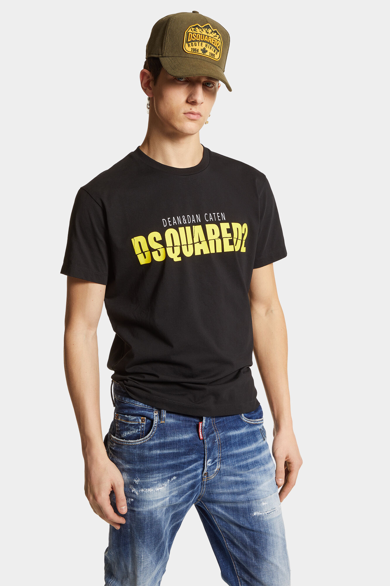 DSQUARED2 HORROR YELLOW LOGO COOL FIT T-SHIRT