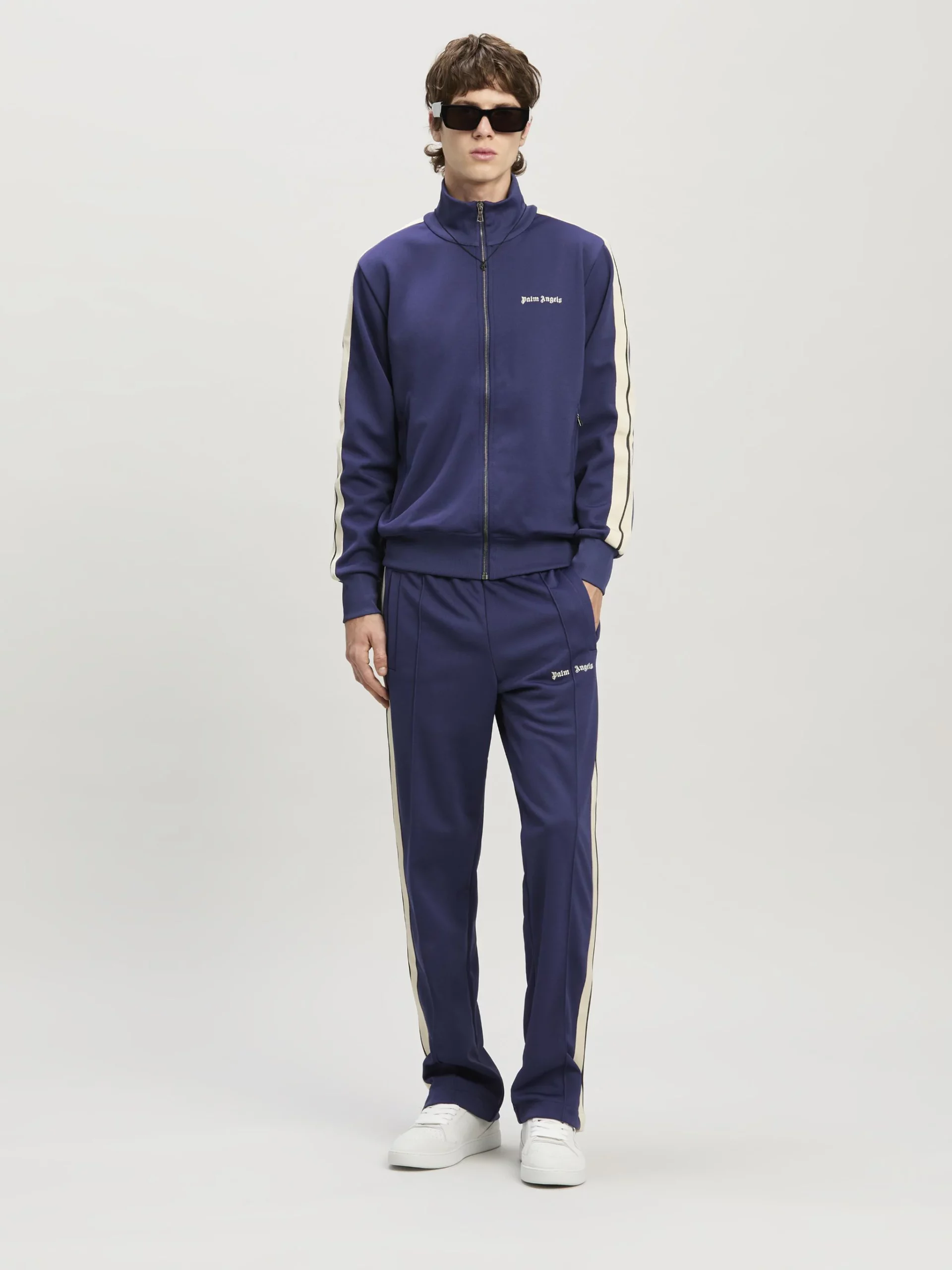 GIACCA TRACK LOGO CLASSICO (blu)