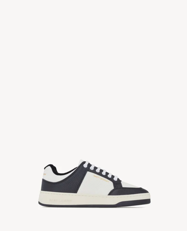 YVES SAINT LAUREN sneakers basse SL/61 in pelle  Nero e Bianco