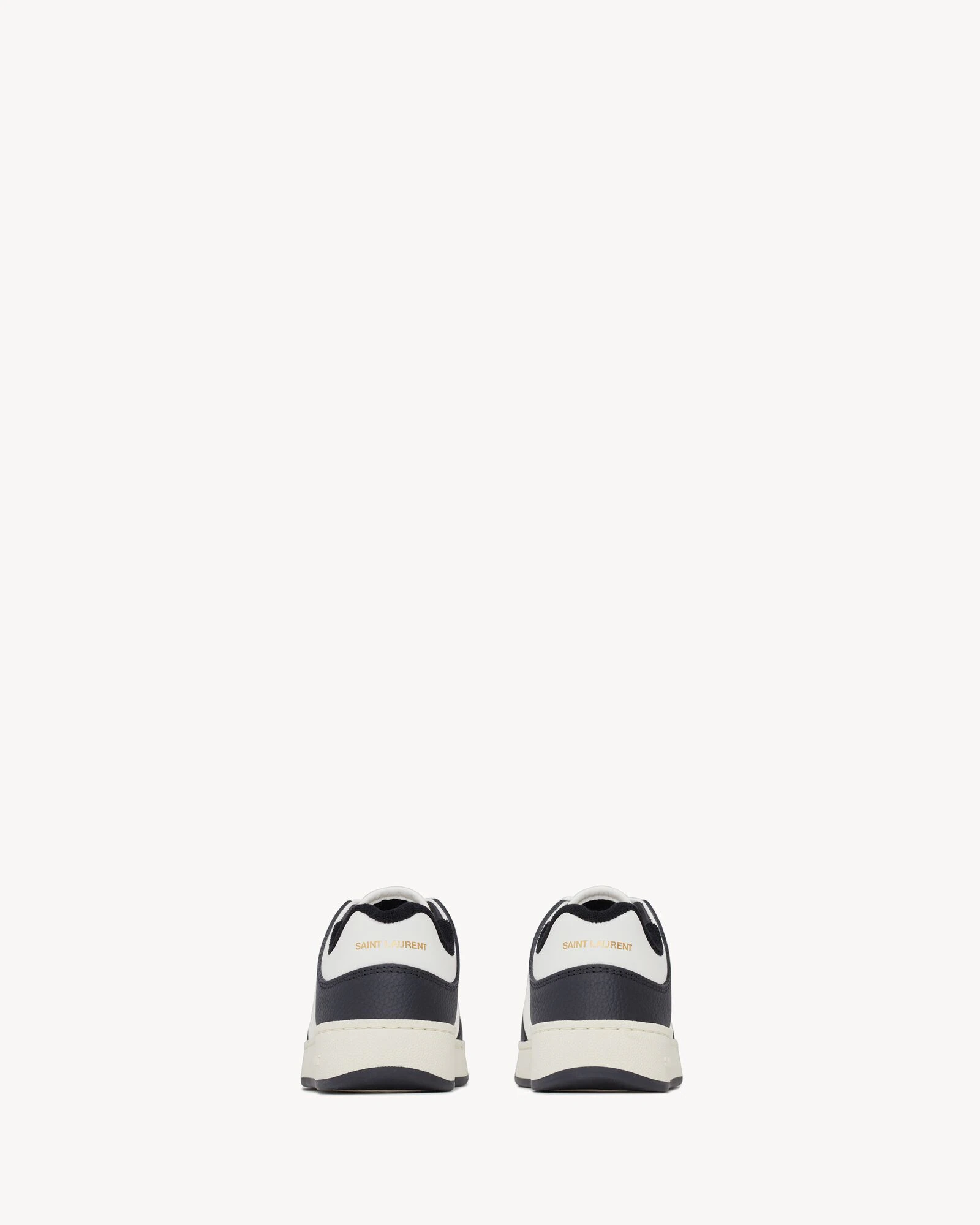 YVES SAINT LAUREN sneakers basse SL/61 in pelle Nero e Bianco - immagine 3