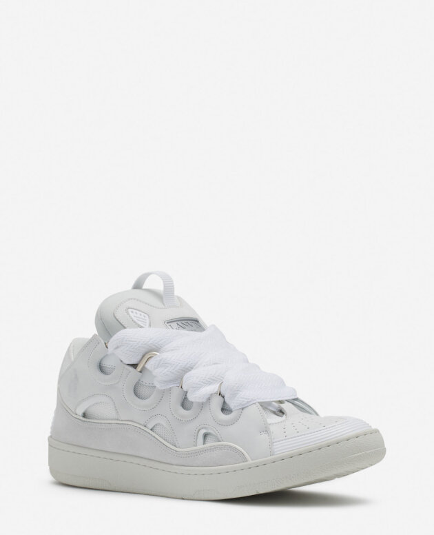 LANVIN sneakers in pelle white color uomo/donna