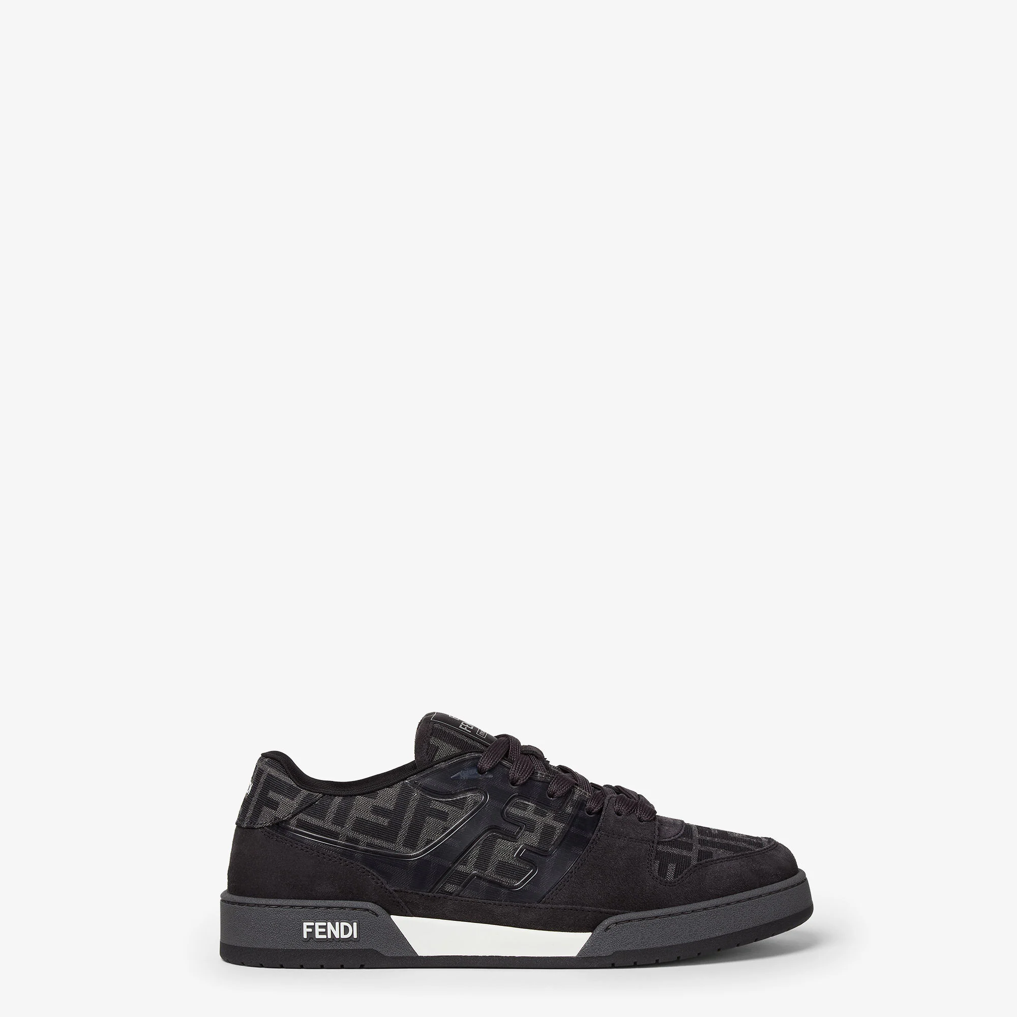 FENDI Sneaker Match nero e suede grigia - immagine 2